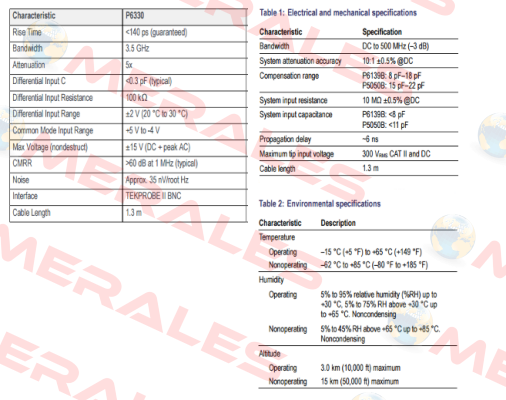 P6330 - obsolete, to find a replacement please specify the model of the oscilloscope Tektronix