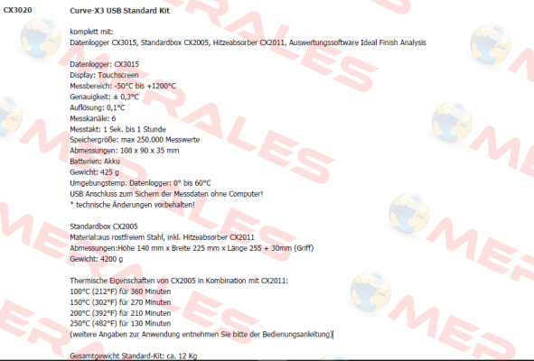 Curve-X3 USB Standard Kit ( CX3020) TQC