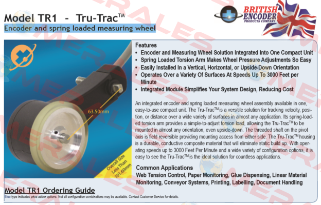 TR1-K1-R6-1800-PP-G2-ST-IP50 British Encoder