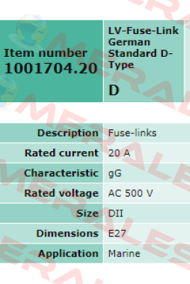 1001704.20 obsolete, replacement 1001704.20FF  Siba