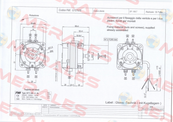 GT 11 A/E-5 FMI (Fan Motors Italia)