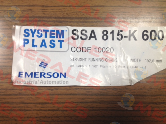 SSA815-K600 System Plast