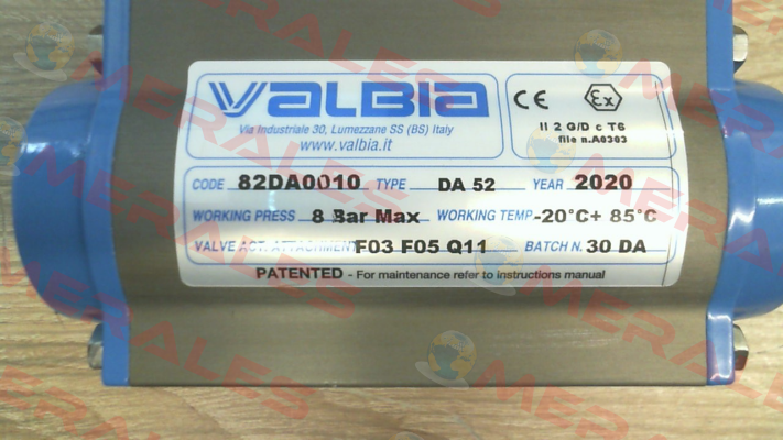 82DA0010 DA52 Valbia