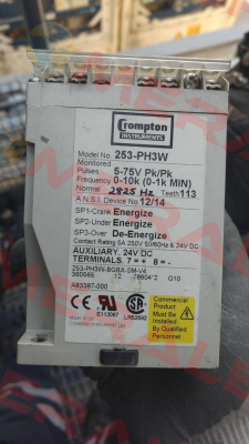 253-PH3G - 24VDC (ANSI 12/14) CROMPTON INSTRUMENTS (TE Connectivity)