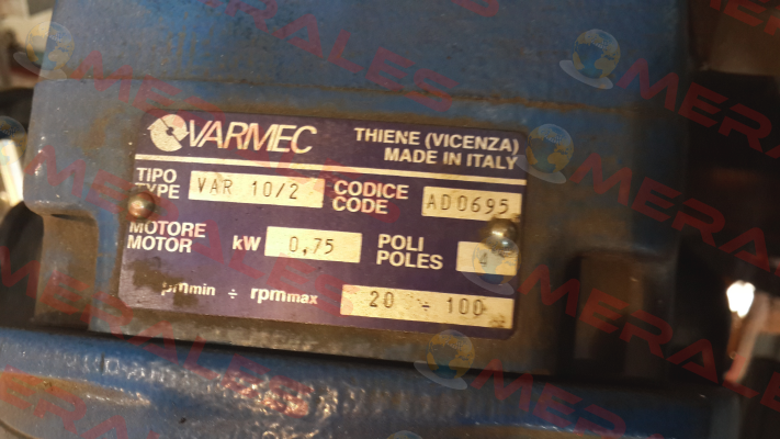 TYPE 10/2 oem for F.M.B. Fabbrica Macchine Bergamo (S.R.L.)  Varmec