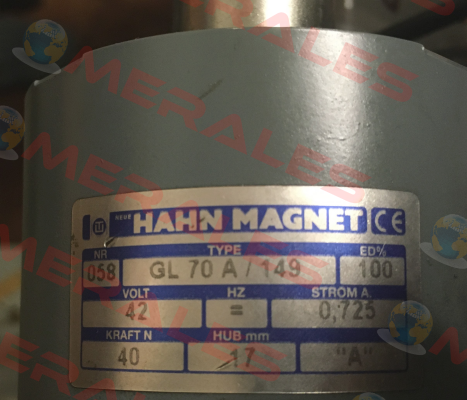 GLA070.508501 HAHN-MAGNET (Kendrion)