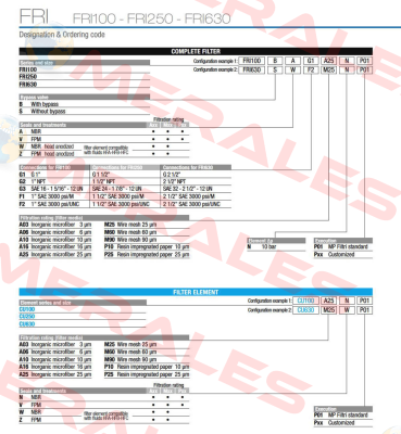 FRI-630-B-A-F1-A10-N-P01 MP Filtri