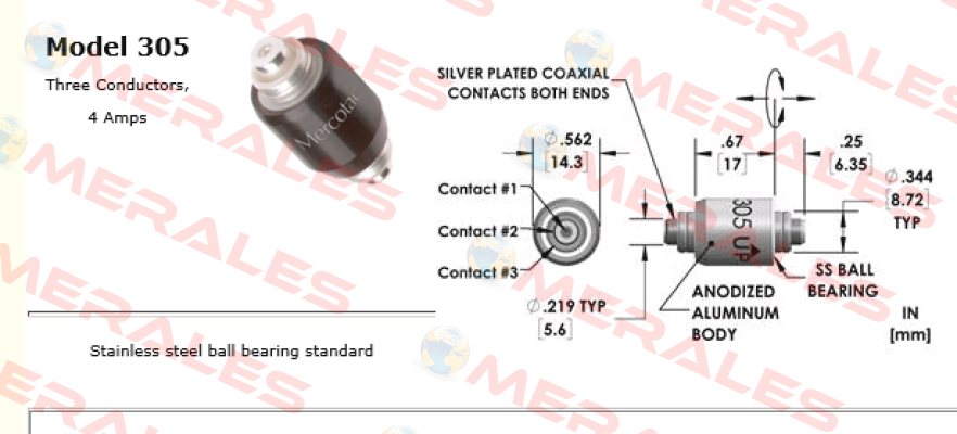 P/N: LM03-03050-00 Type: 305 Mercotac