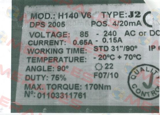 H140 V6 J+J Automation